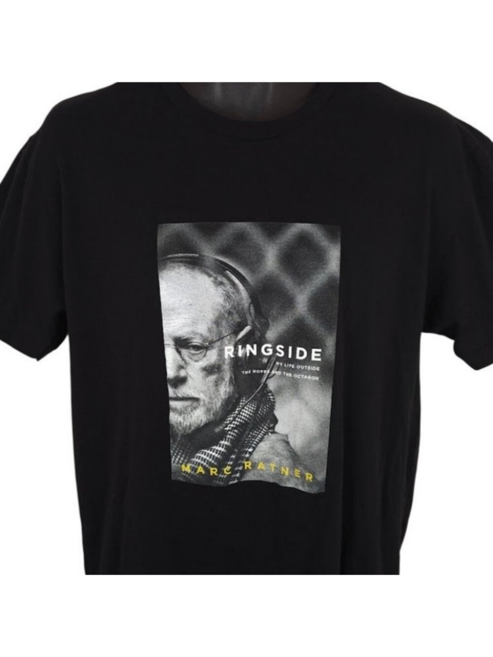 Marc Ratner T Shirt Mens Size Large Black Ringside UFC Autobiography